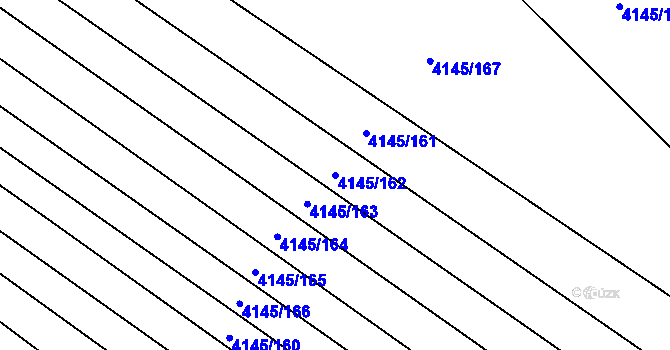 Parcela st. 4145/162 v KÚ Veselí nad Lužnicí, Katastrální mapa