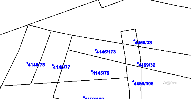 Parcela st. 4145/173 v KÚ Veselí nad Lužnicí, Katastrální mapa