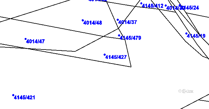 Parcela st. 4145/427 v KÚ Veselí nad Lužnicí, Katastrální mapa