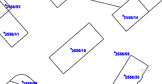 Parcela st. 2556/15 v KÚ Veselí nad Lužnicí, Katastrální mapa