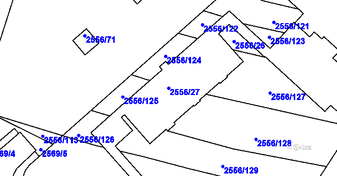 Parcela st. 2556/27 v KÚ Veselí nad Lužnicí, Katastrální mapa