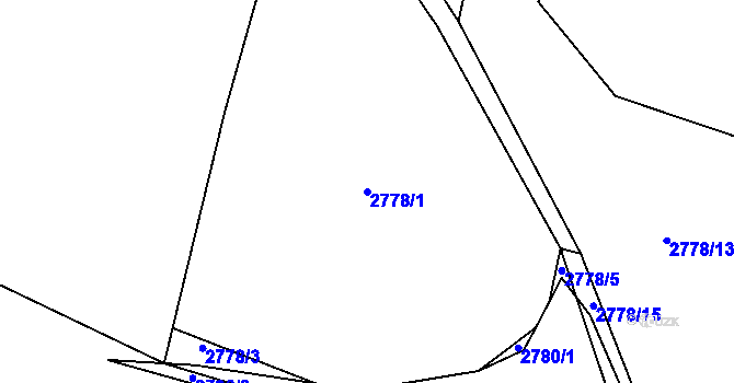 Parcela st. 2778/1 v KÚ Veselí nad Lužnicí, Katastrální mapa