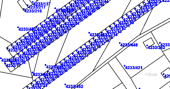 Parcela st. 4233/18 v KÚ Veselí nad Lužnicí, Katastrální mapa