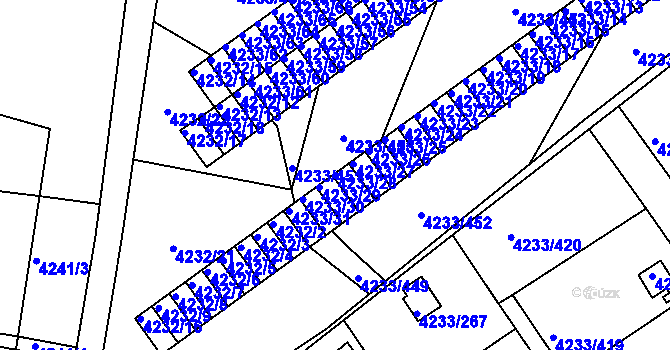 Parcela st. 4233/28 v KÚ Veselí nad Lužnicí, Katastrální mapa