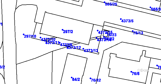 Parcela st. 297/7 v KÚ Veselí nad Lužnicí, Katastrální mapa