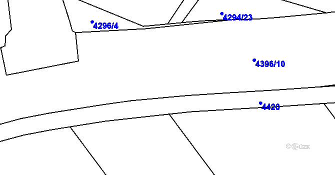 Parcela st. 4396/9 v KÚ Veselí nad Lužnicí, Katastrální mapa