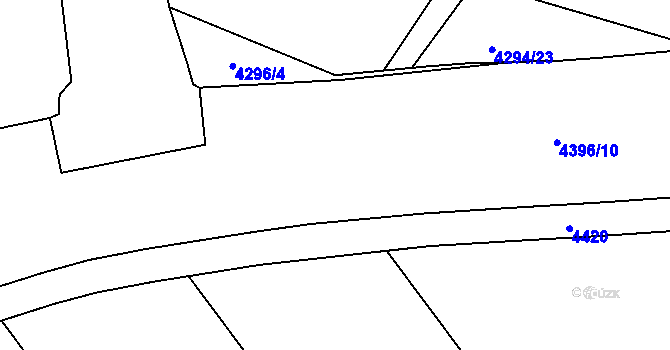 Parcela st. 4396/8 v KÚ Veselí nad Lužnicí, Katastrální mapa