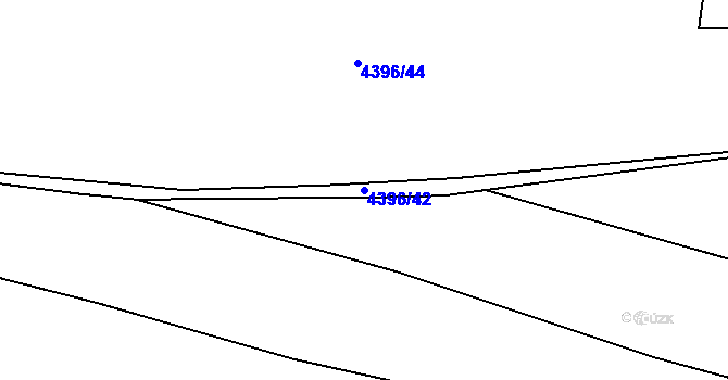 Parcela st. 4396/42 v KÚ Veselí nad Lužnicí, Katastrální mapa