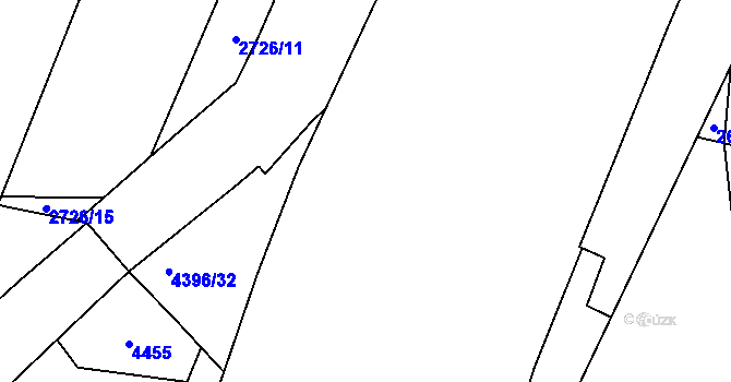 Parcela st. 4396/55 v KÚ Veselí nad Lužnicí, Katastrální mapa