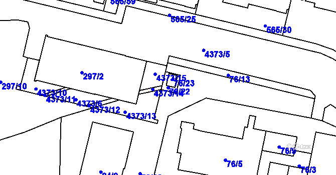 Parcela st. 76/22 v KÚ Veselí nad Lužnicí, Katastrální mapa