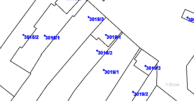 Parcela st. 3018/2 v KÚ Žíšov u Veselí nad Lužnicí, Katastrální mapa