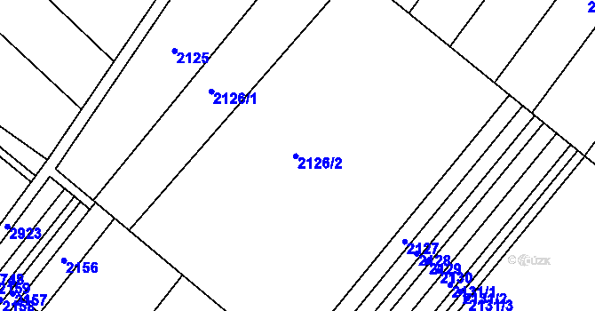 Parcela st. 2126 v KÚ Veselí nad Moravou, Katastrální mapa