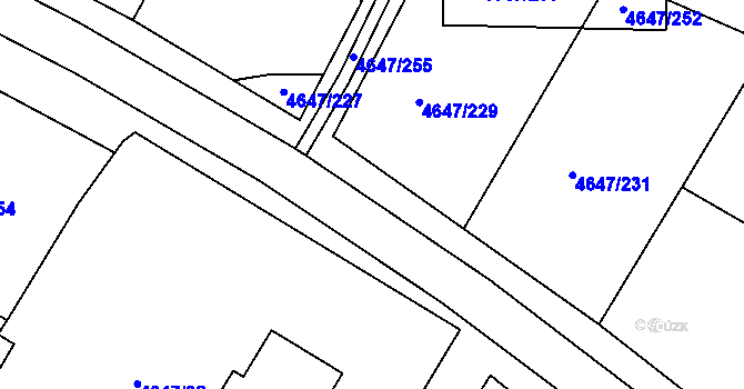 Parcela st. 4647/146 v KÚ Veselí-Předměstí, Katastrální mapa