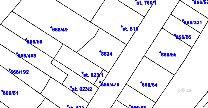 Parcela st. 759 v KÚ Veselí-Předměstí, Katastrální mapa