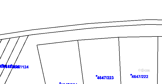 Parcela st. 4647/18 v KÚ Veselí-Předměstí, Katastrální mapa