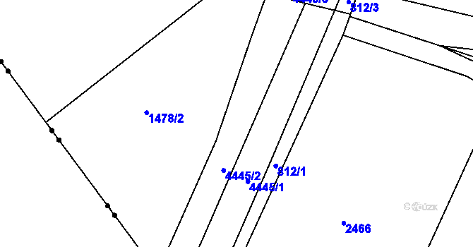 Parcela st. 812/2 v KÚ Milokošť, Katastrální mapa
