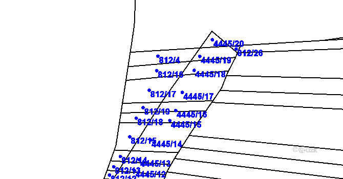 Parcela st. 812/17 v KÚ Milokošť, Katastrální mapa