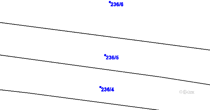 Parcela st. 236/5 v KÚ Bilina, Katastrální mapa