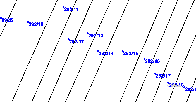 Parcela st. 292/14 v KÚ Bilina, Katastrální mapa