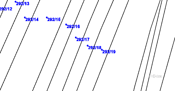 Parcela st. 292/18 v KÚ Bilina, Katastrální mapa