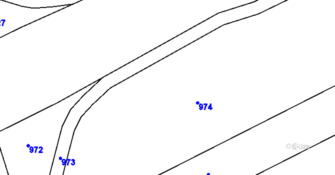 Parcela st. 374/42 v KÚ Tupec, Katastrální mapa
