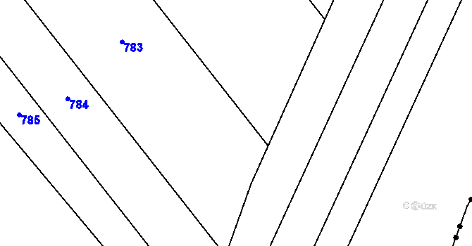 Parcela st. 348/30 v KÚ Tupec, Katastrální mapa