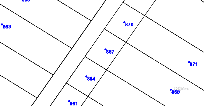 Parcela st. 357/36 v KÚ Tupec, Katastrální mapa