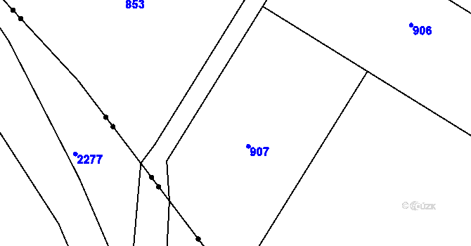 Parcela st. 357/59 v KÚ Tupec, Katastrální mapa