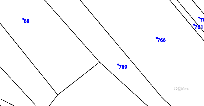 Parcela st. 66 v KÚ Tupec, Katastrální mapa