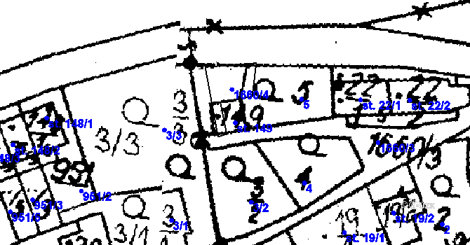 Parcela st. 149 v KÚ Veselíčko u Lipníka nad Bečvou, Katastrální mapa
