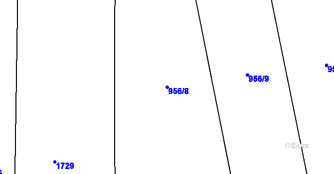 Parcela st. 956/8 v KÚ Veselíčko u Lipníka nad Bečvou, Katastrální mapa