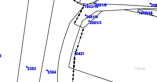 Parcela st. 2081/3 v KÚ Rankov u Trhových Svinů, Katastrální mapa