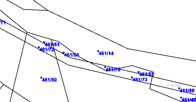 Parcela st. 461/14 v KÚ Rankov u Trhových Svinů, Katastrální mapa