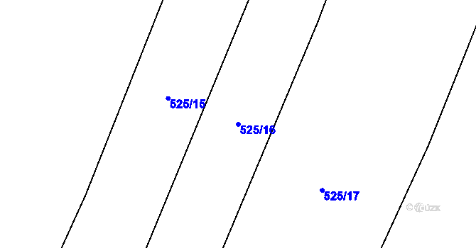 Parcela st. 525/16 v KÚ Rankov u Trhových Svinů, Katastrální mapa