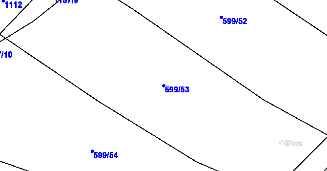 Parcela st. 599/53 v KÚ Rankov u Trhových Svinů, Katastrální mapa