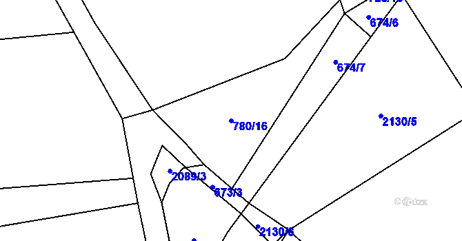 Parcela st. 780/16 v KÚ Rankov u Trhových Svinů, Katastrální mapa
