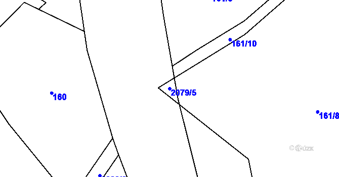 Parcela st. 2079/5 v KÚ Rankov u Trhových Svinů, Katastrální mapa