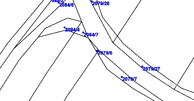 Parcela st. 2079/6 v KÚ Rankov u Trhových Svinů, Katastrální mapa