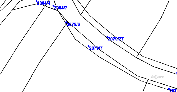 Parcela st. 2079/7 v KÚ Rankov u Trhových Svinů, Katastrální mapa