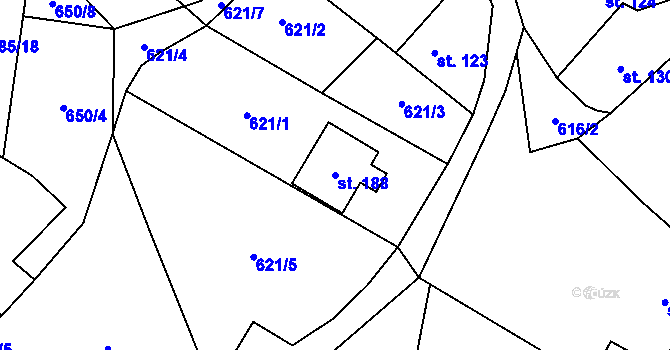 Parcela st. 188 v KÚ Rankov u Trhových Svinů, Katastrální mapa