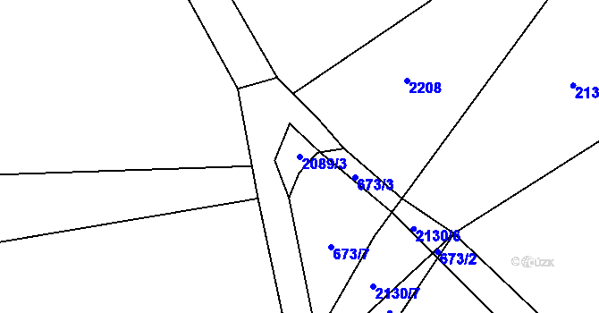 Parcela st. 2089/3 v KÚ Rankov u Trhových Svinů, Katastrální mapa