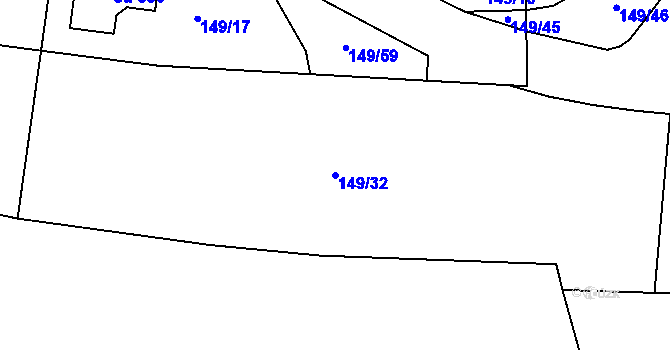 Parcela st. 149/32 v KÚ Veselý Žďár, Katastrální mapa