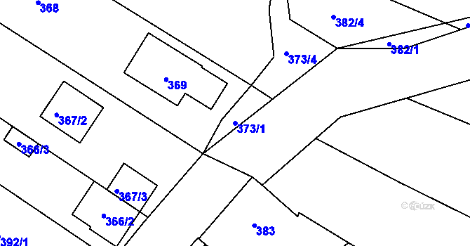 Parcela st. 373/1 v KÚ Vésky, Katastrální mapa