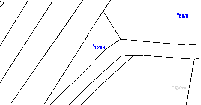 Parcela st. 969/20 v KÚ Vestec nad Mrlinou, Katastrální mapa