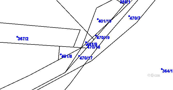 Parcela st. 470/18 v KÚ Buková u Rožmitálu pod Třemšínem, Katastrální mapa