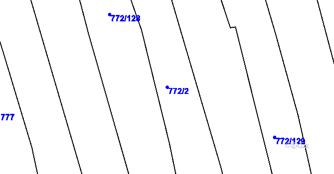 Parcela st. 772/2 v KÚ Věšín, Katastrální mapa