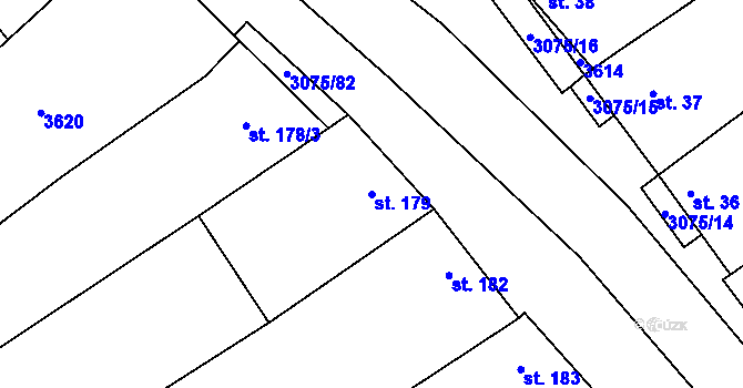 Parcela st. 179 v KÚ Věteřov, Katastrální mapa