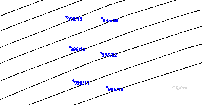 Parcela st. 995/12 v KÚ Věteřov, Katastrální mapa