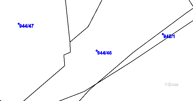 Parcela st. 944/46 v KÚ Větrný Jeníkov, Katastrální mapa