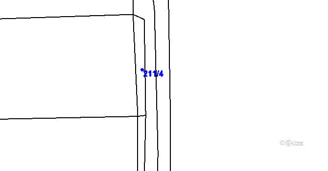 Parcela st. 211/11 v KÚ Větrušice u Klecan, Katastrální mapa